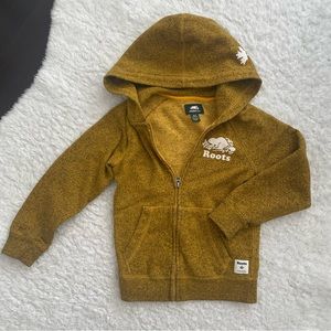 Roots Boys Original Full Zip Hoodie, SAFFRON PEPPER, Small